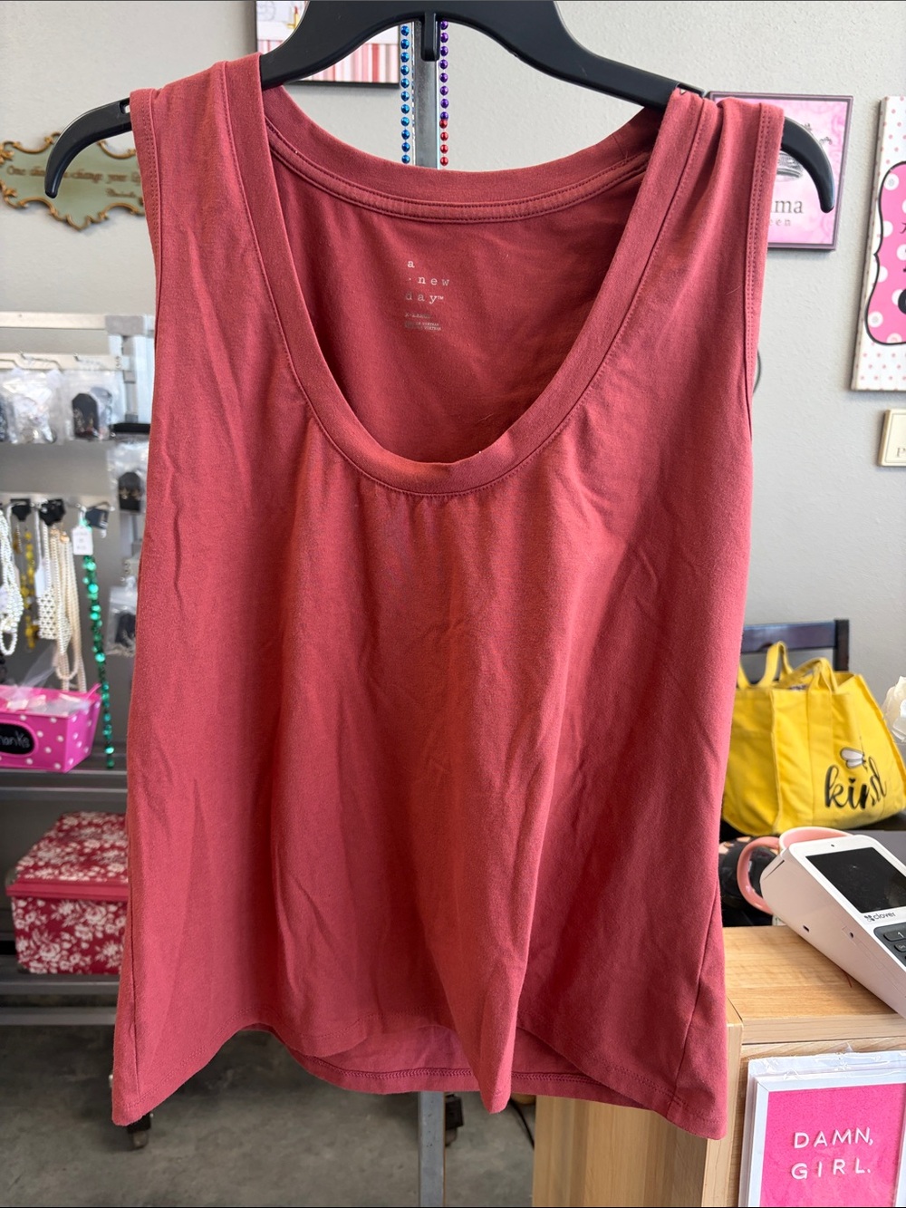 a new day Scoop Neck Tank Top in Rosewood Pink